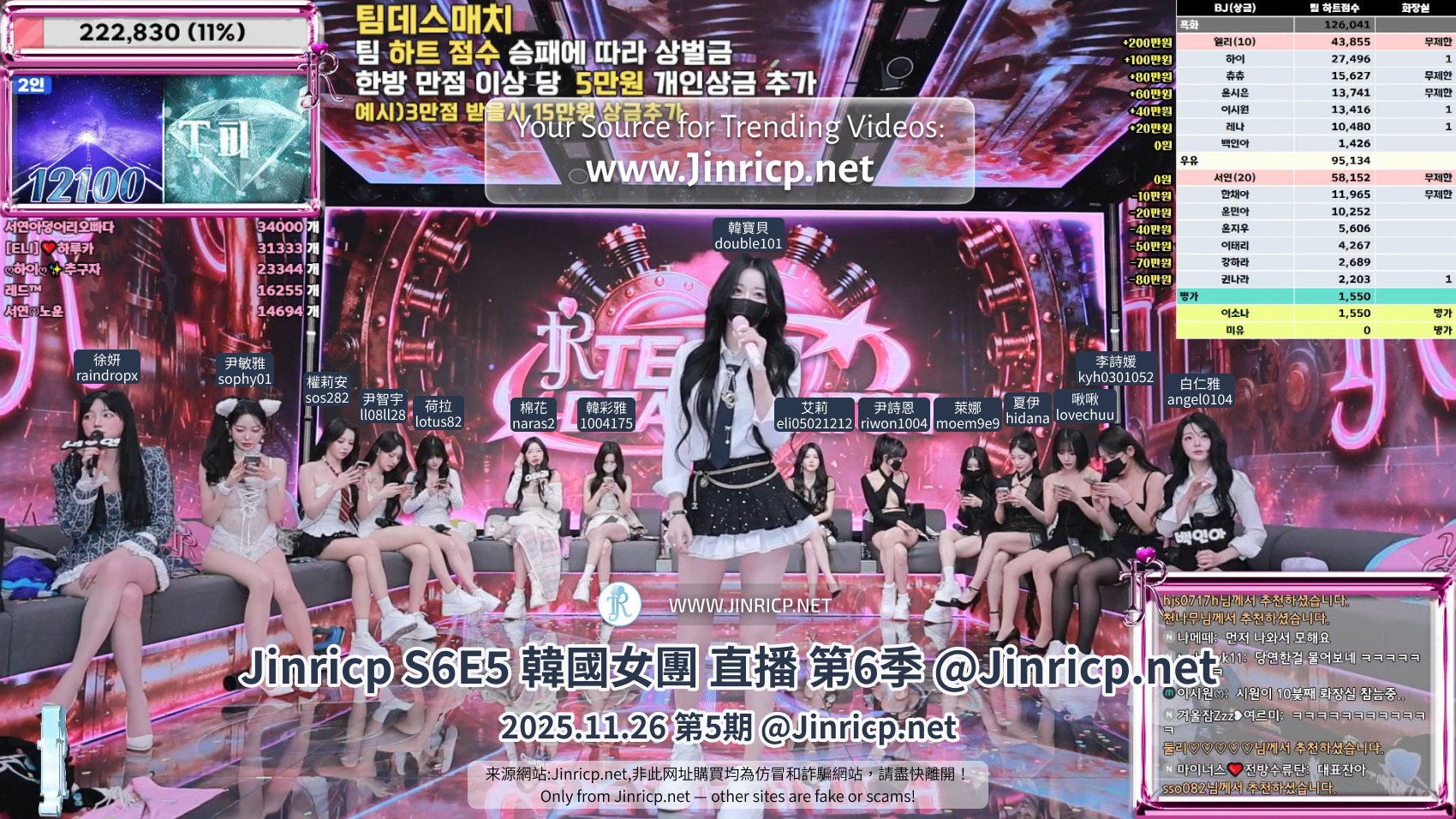 Jinricp S6 第5期节目阵容画面