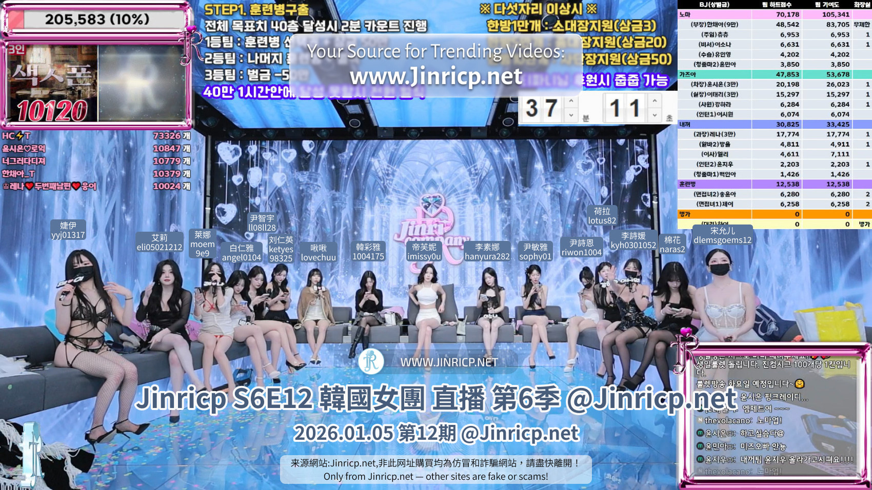 Jinricp S6 第12期节目阵容画面